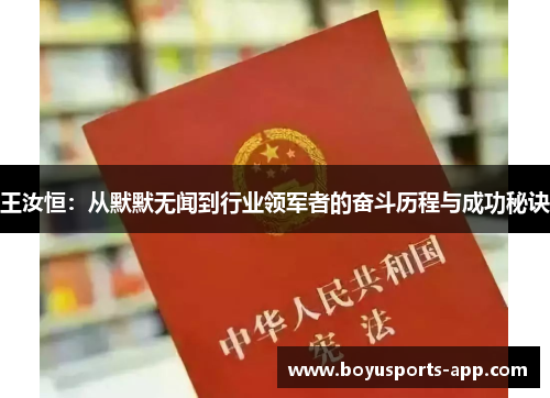 王汝恒：从默默无闻到行业领军者的奋斗历程与成功秘诀